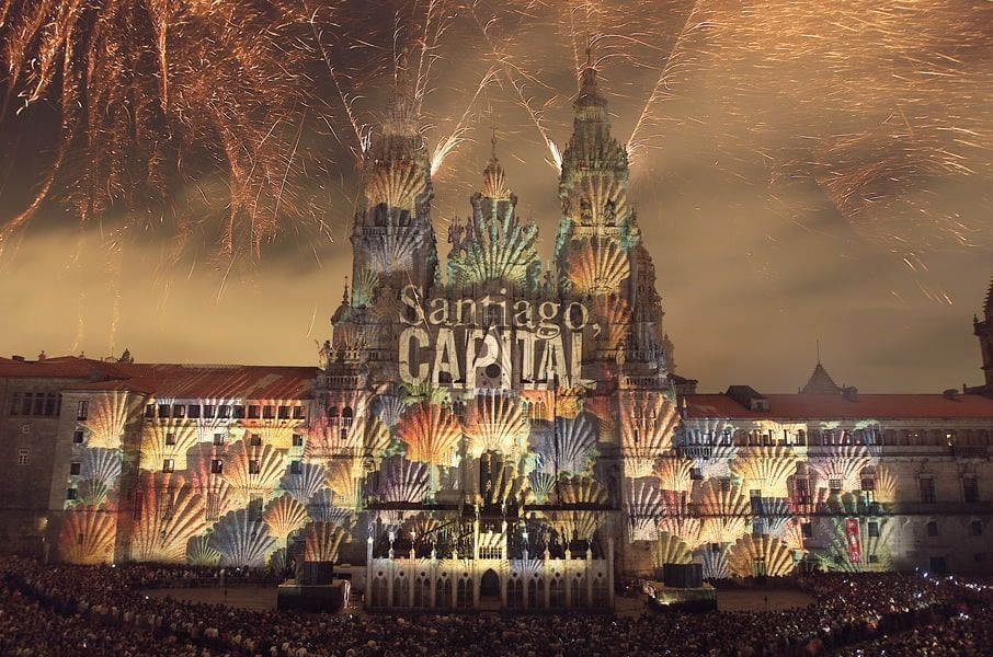Santiago de Compostela fireworks.