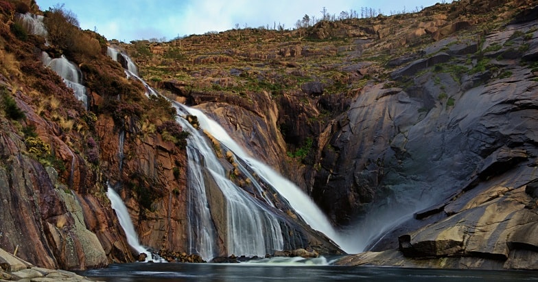 The famous Ezaro's waterfall