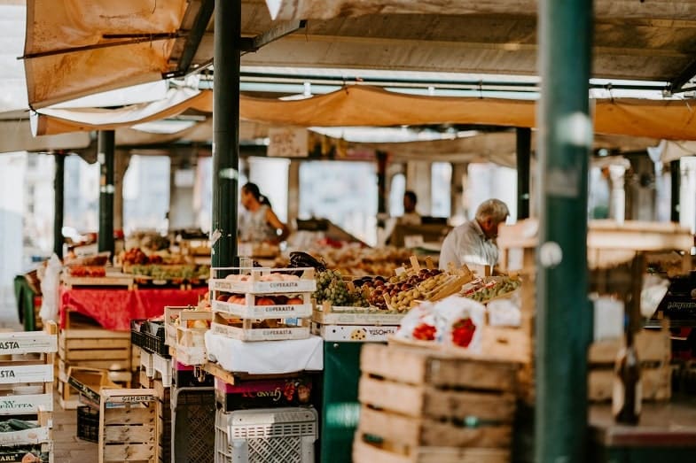 mercado en Santiago de Compostela