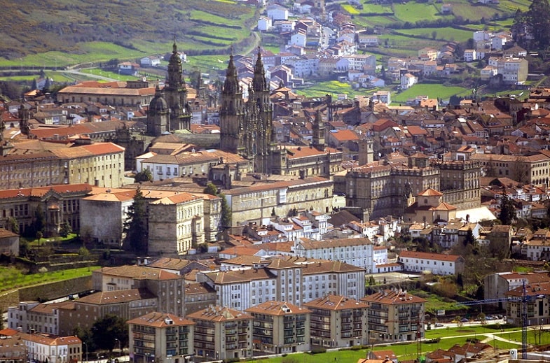 old town of Santiago de Compostela